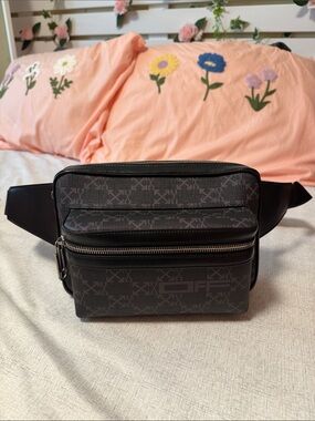 Off-White Black and Gray Monogram Belt Bag